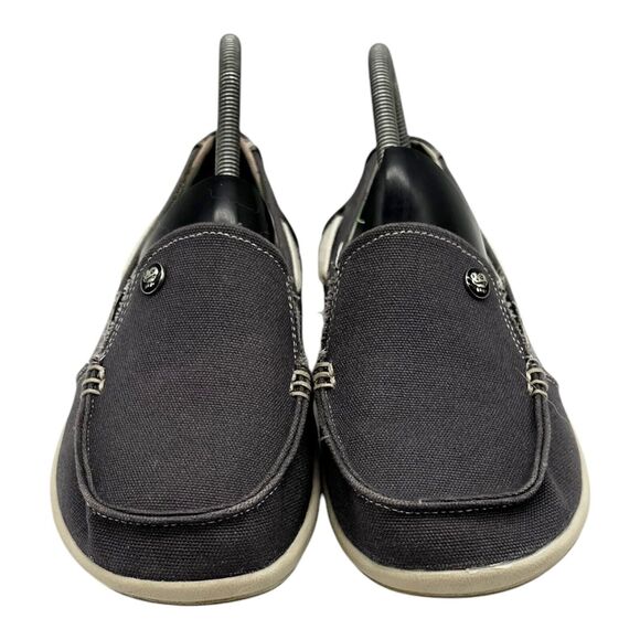 Gecko Man Women Size 7 Walk Hero Slip on Boat Shoes Navy Blue Loafers - Picture 2 of 7